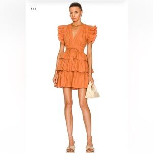 Ulla Johnson Orange Ruffle Dress